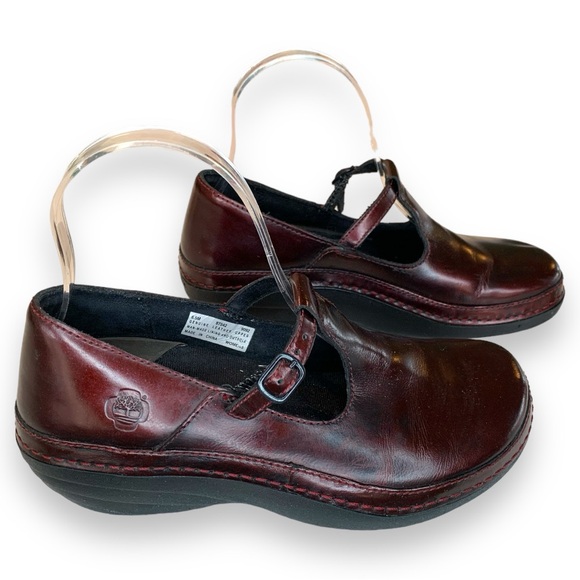 TIMBERLAND PRO RENOVA RED METALLIC MARY JANE SHOES. WOMEN’S SIZE 6.5 - Picture 3 of 6